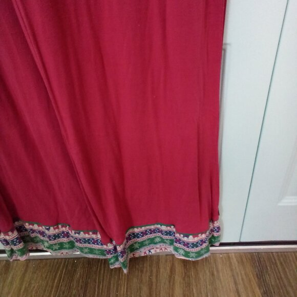 MATILDA JANE S CHRISTMAS PAJAMA SET SNOW FLAKES REINDEERS TREES STRIPED HENLEY - Picture 4 of 10